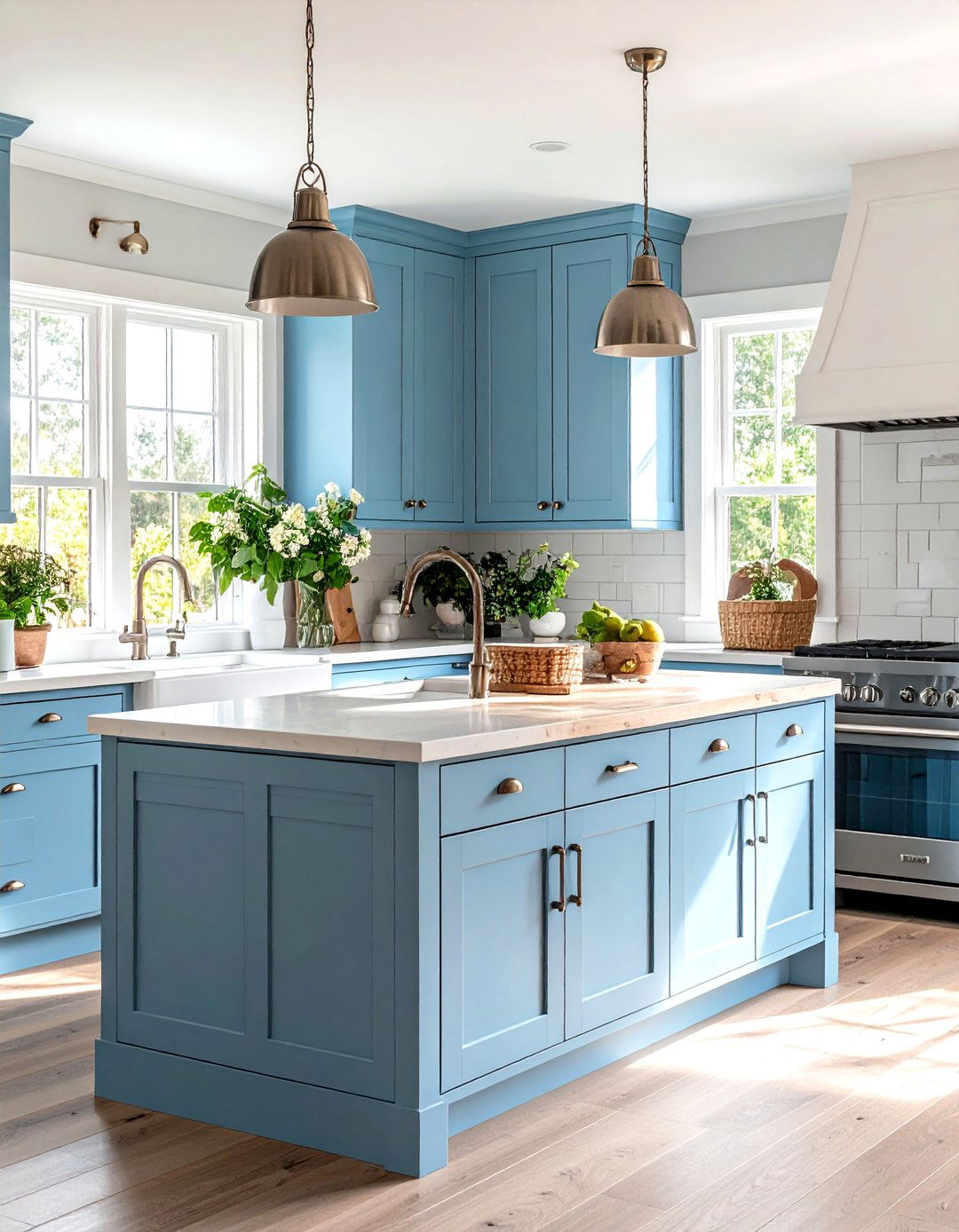 Sky Blue Kitchen Cabinets - 30 kitchen cabinet colors ideas