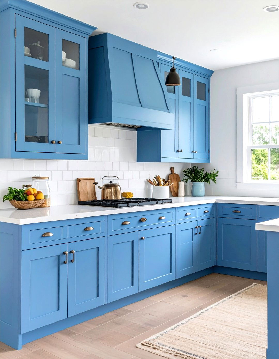 Sky Blue Painted Kitchen Cabinets - 30 painted kitchen cabinet ideas