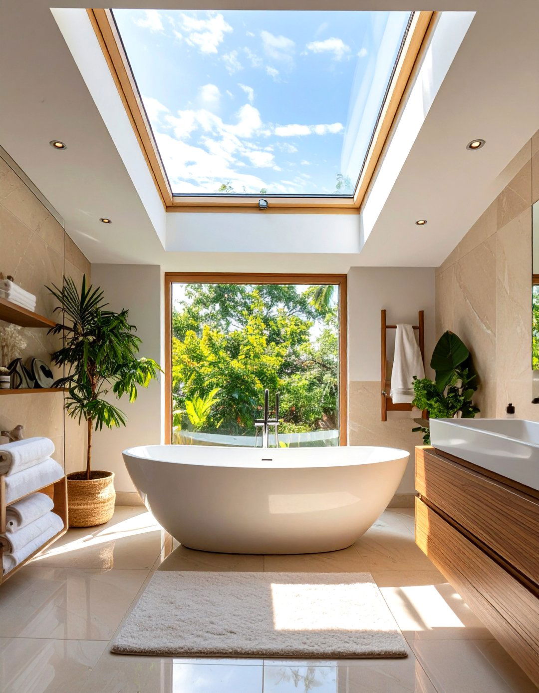Skylight Bathroom Feature - 30 bathroom ideas modern