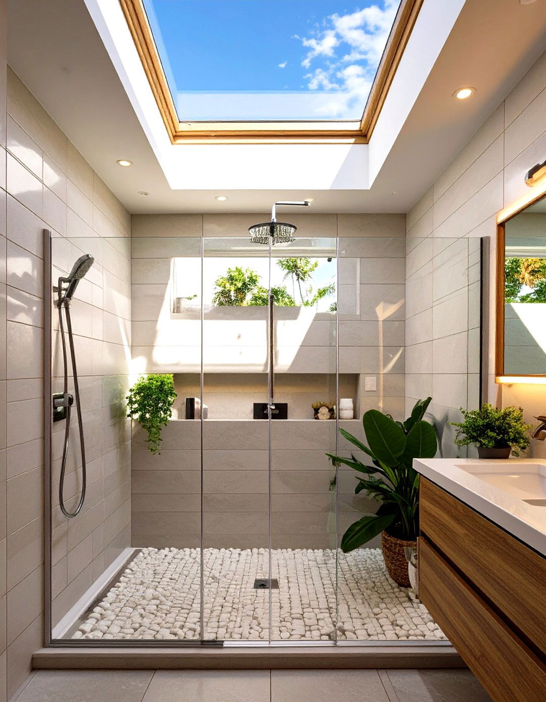 Skylight Over the Shower - 30 shower window ideas
