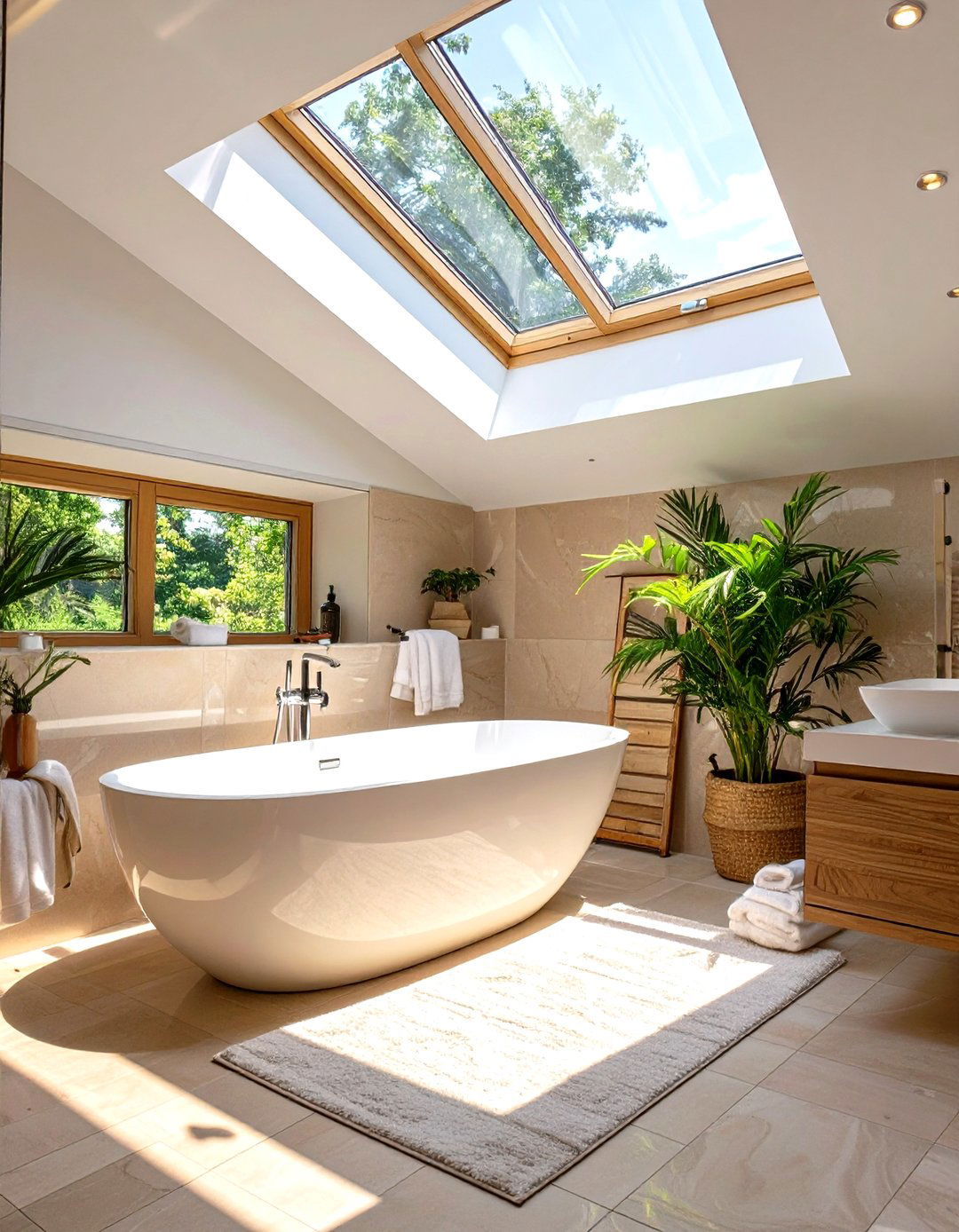 Skylight for Natural Light - 30 what are the top bathroom renovation ideas ideas