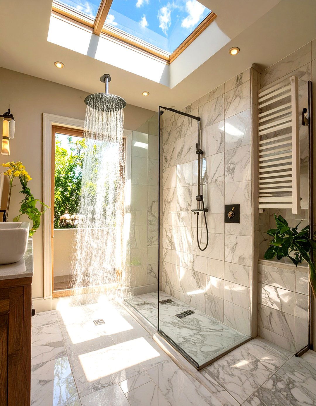 Skylight for Natural Shower Lighting