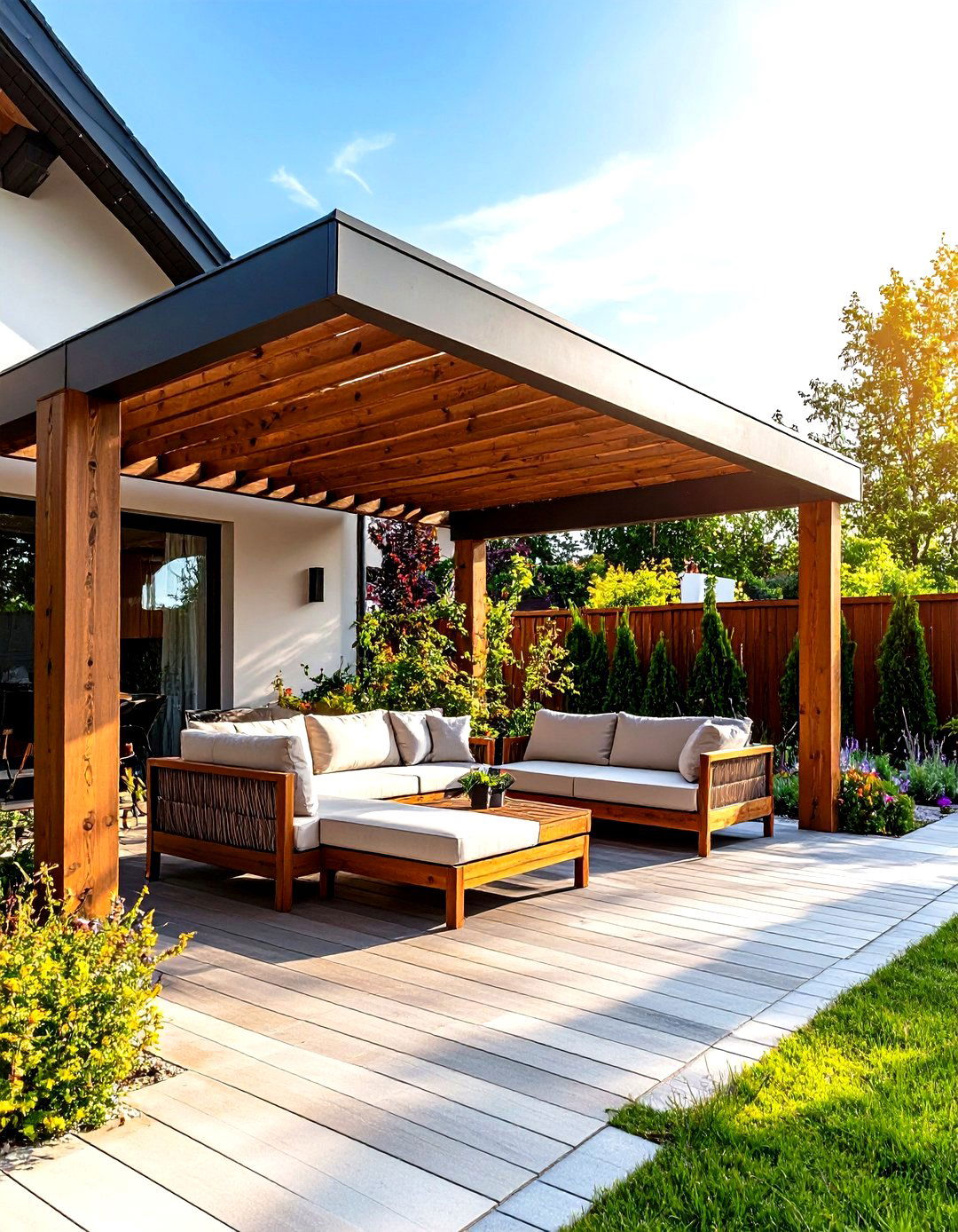 Slanted Roof Patio Pergola - 30 pergola ideas for patio