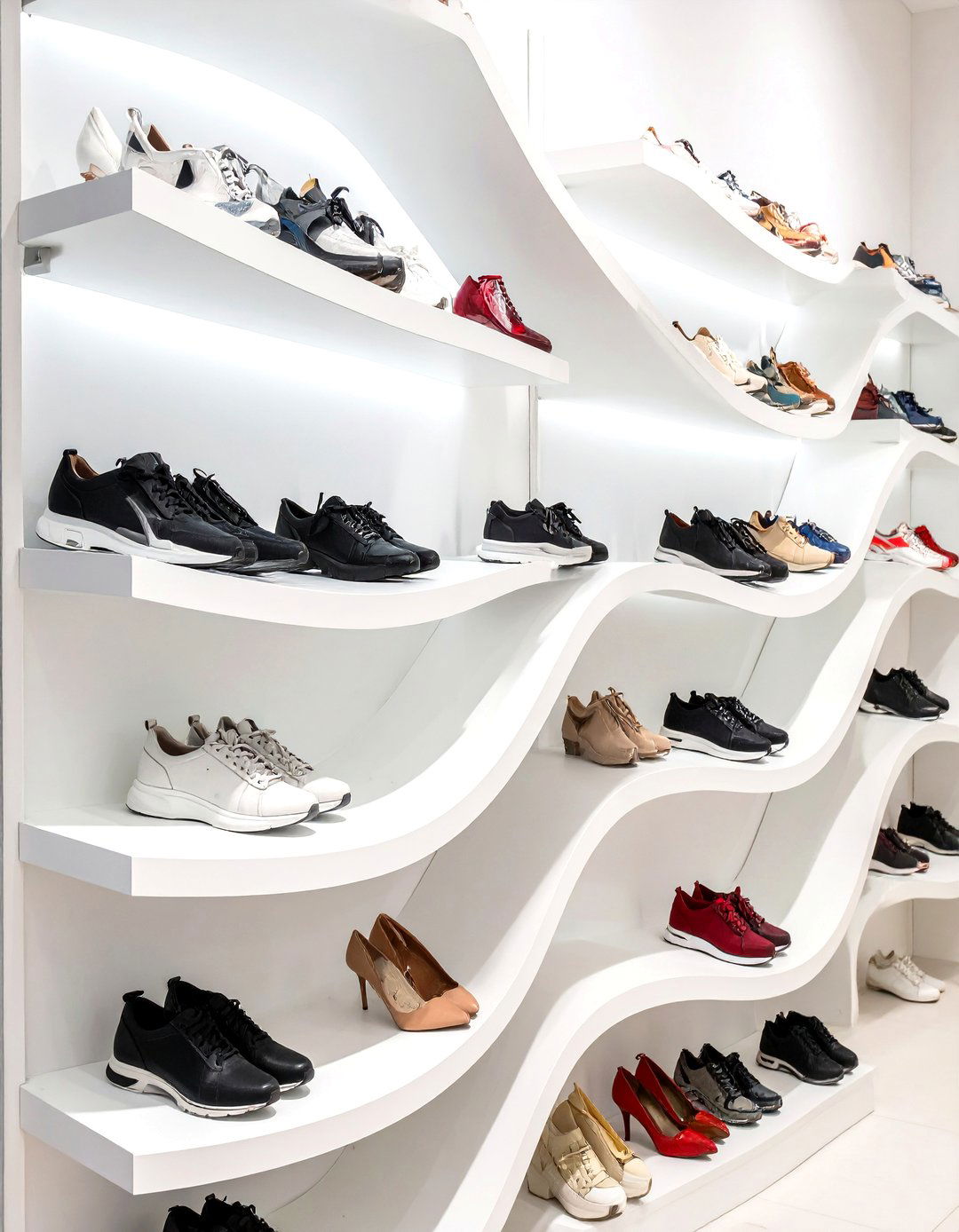 Slanted Shoe Shelves - 30 closet shelf ideas