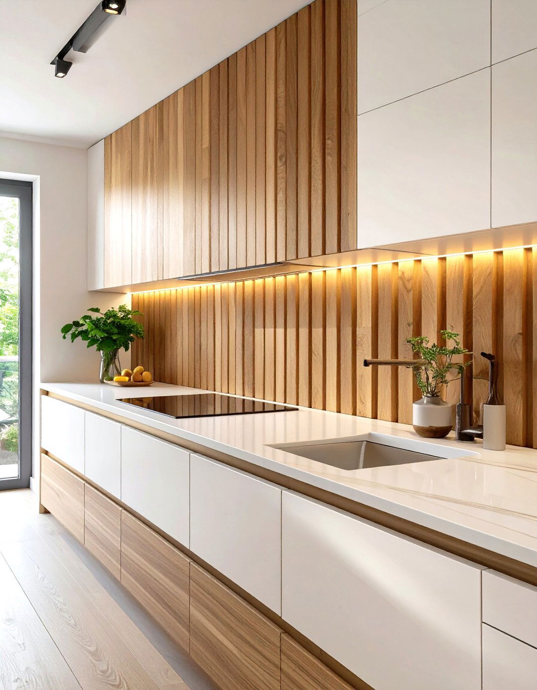 Slat Wall Kitchen Backsplash - 30 unique kitchen backsplash ideas