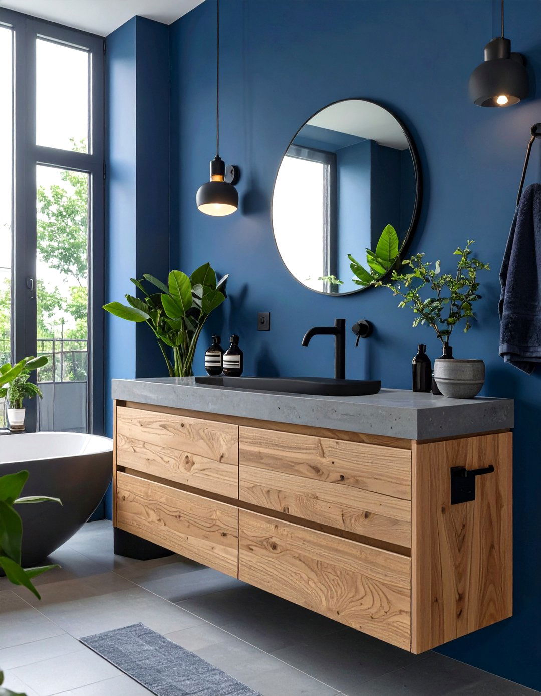 Slate Blue Bathroom - 30 bathroom paint color ideas