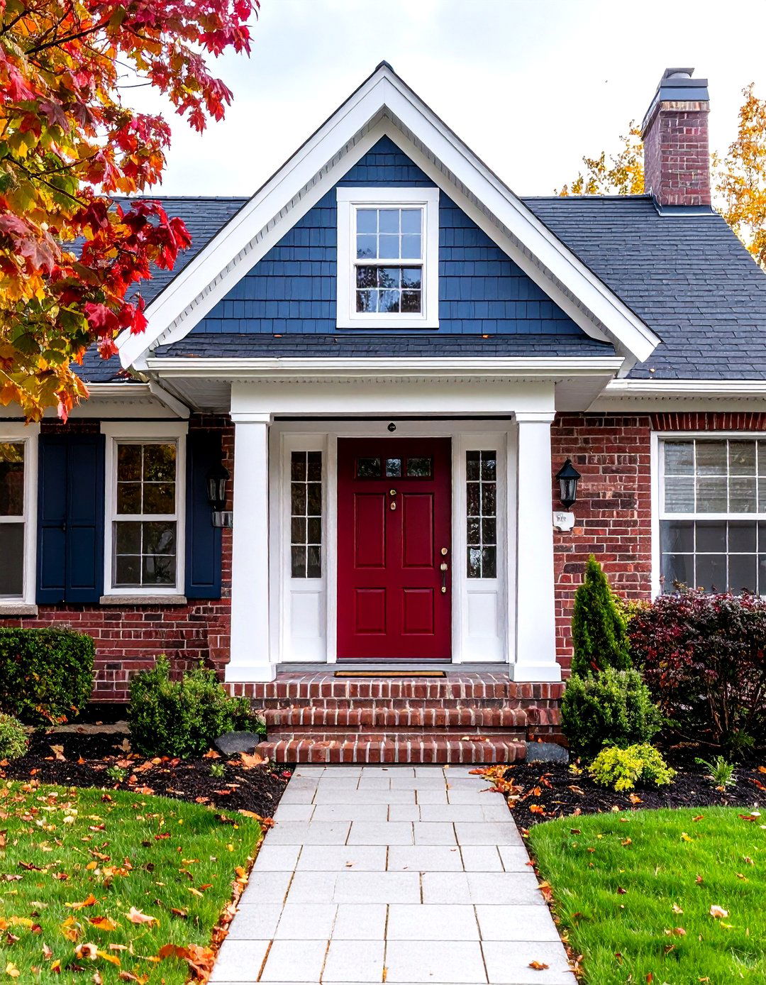 Slate Blue for a Sophisticated Look - 30 exterior brick paint color ideas
