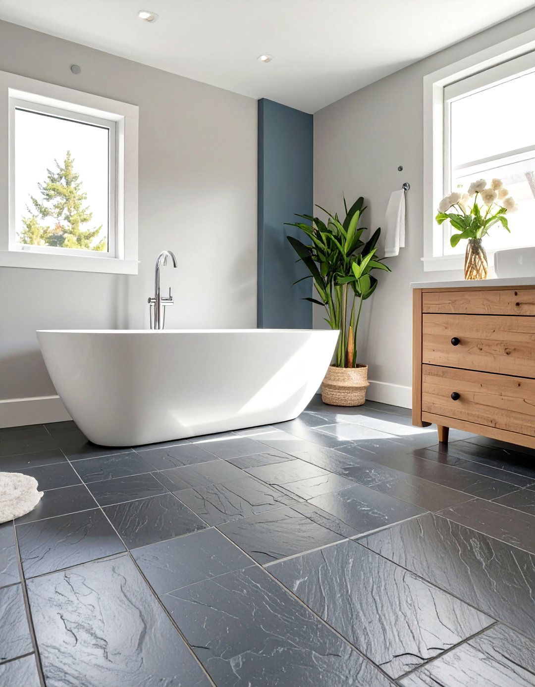 Slate Tile Bathroom Floors - 30 bathroom floors ideas