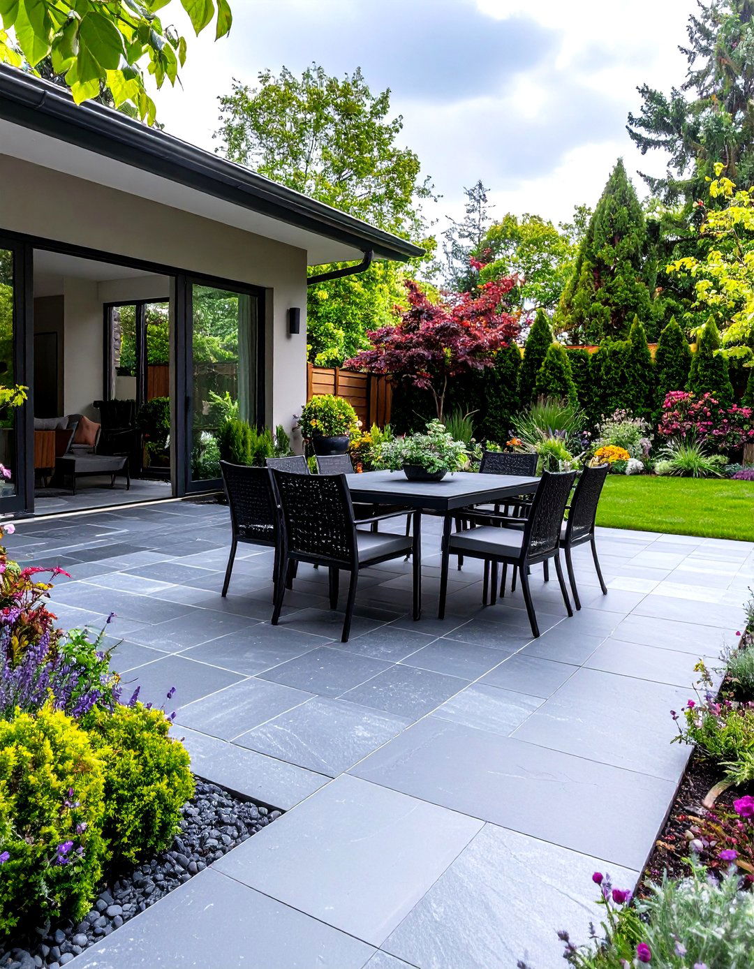 Slate Tile Patio Floor - 30 patio floor ideas