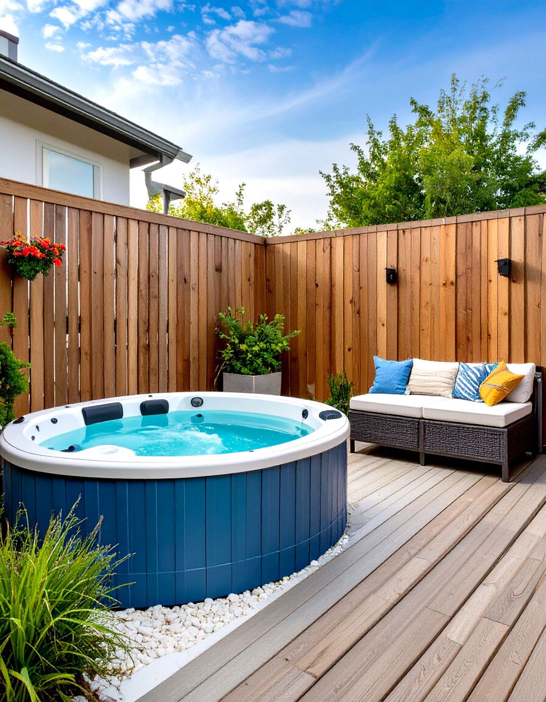 Slatted Screen Privacy Fence - 30 privacy fence ideas for backyard