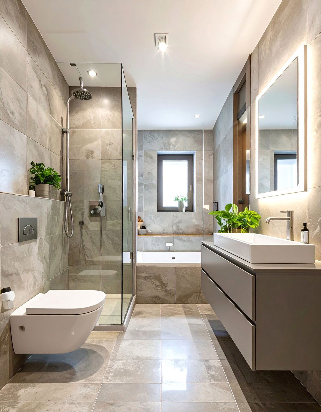 Sleek Contemporary Apartment Bathroom - 30 apartment bathroom ideas