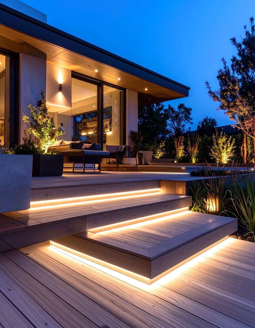 Sleek Deck Step Lighting - 30 outdoor light ideas