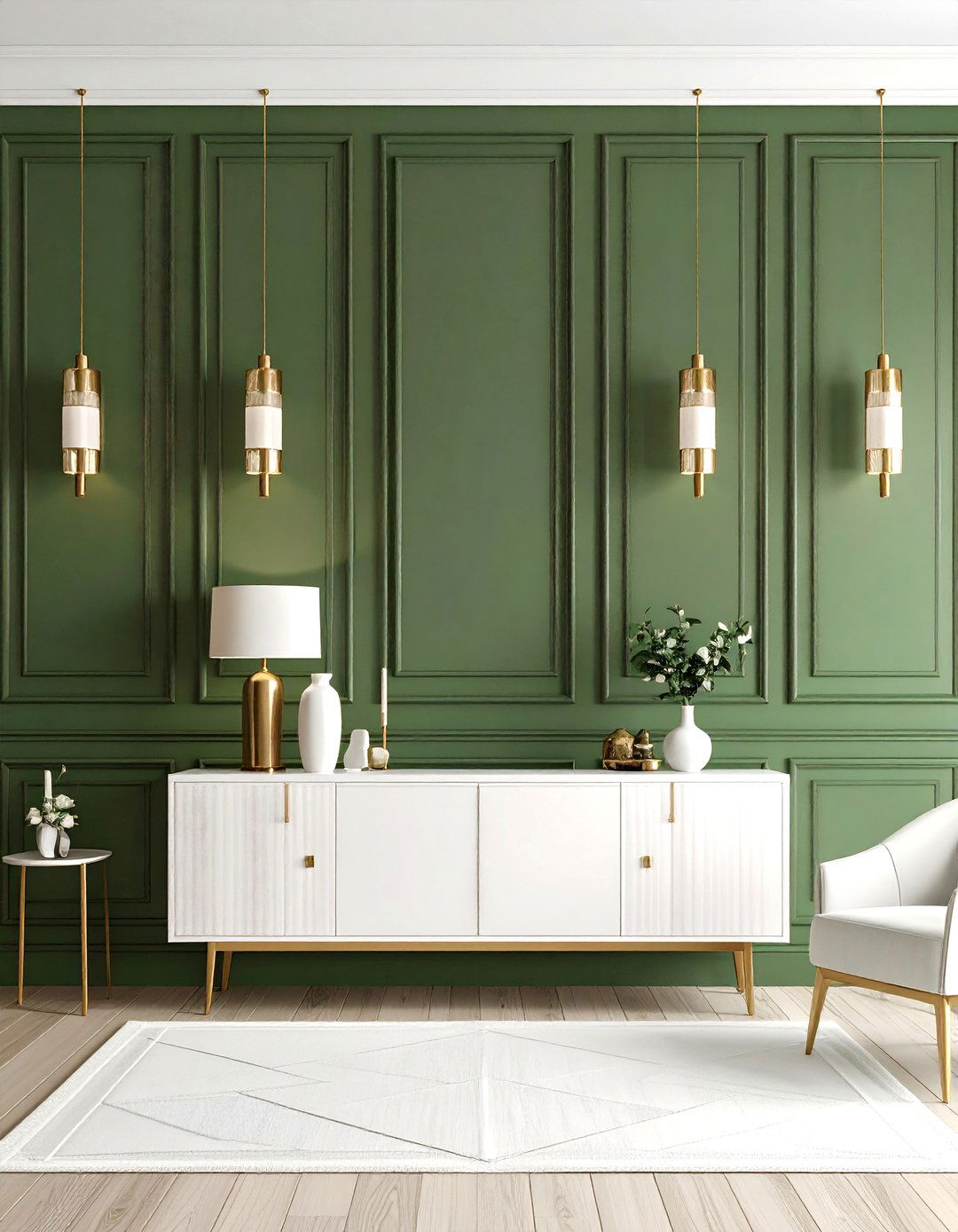 Sleek Fluted Panel Living Room Wall - 30 accent wall ideas for living room