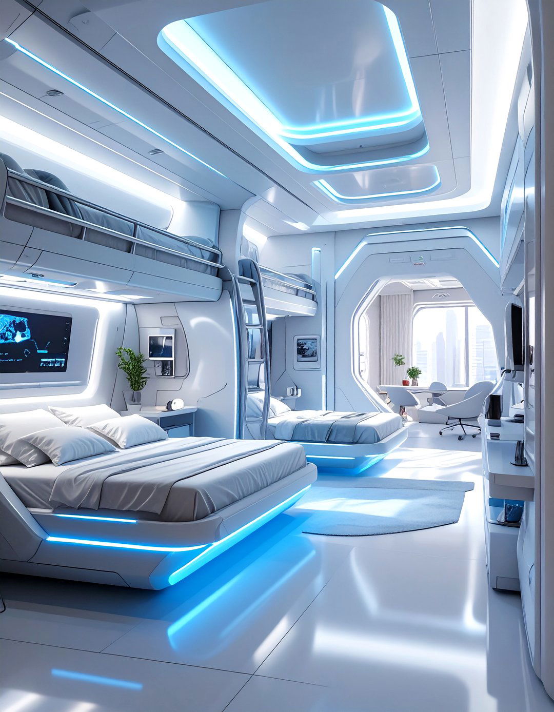 Sleek Futurist Dorm Room - 30 college dorm room ideas