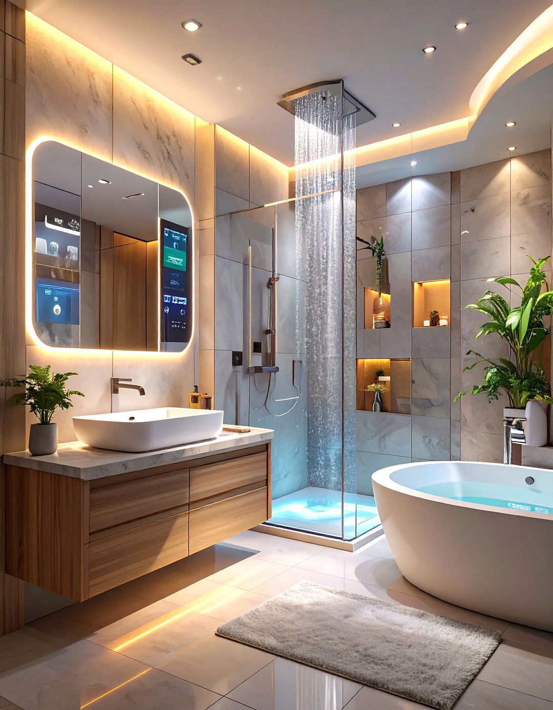 Sleek High Tech Bathroom - 30 bathroom upgrade ideas