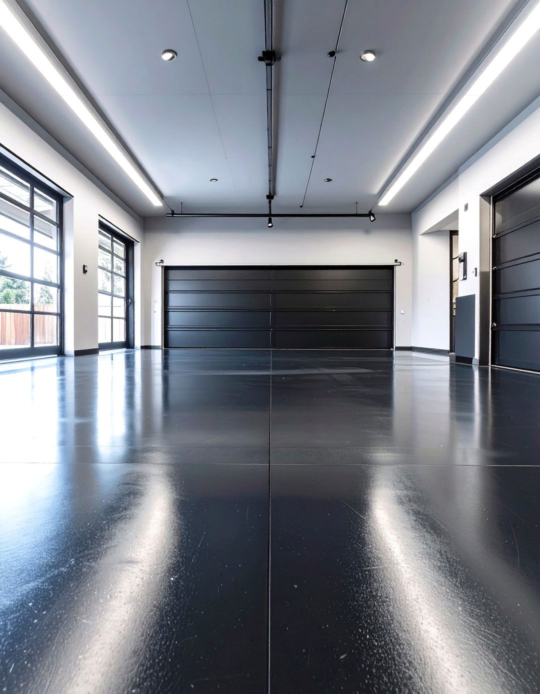 Sleek Matte Black Garage Floor - 30 garage floor paint ideas