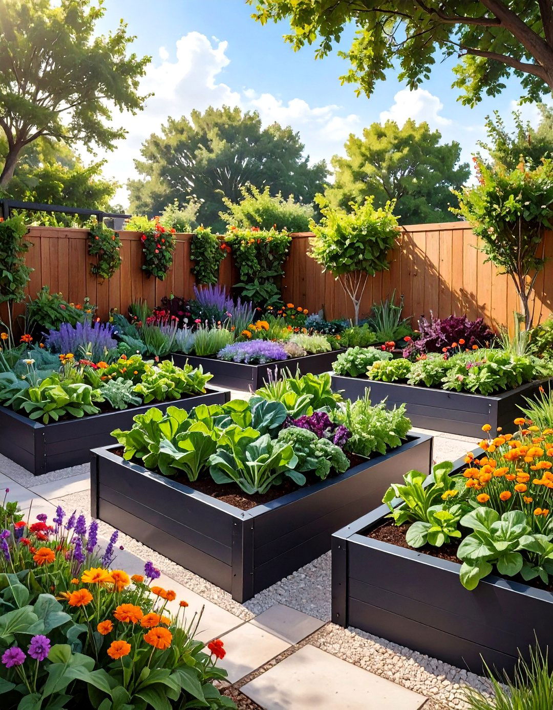 Sleek Metal Raised Garden Beds - 30 backyard planter ideas