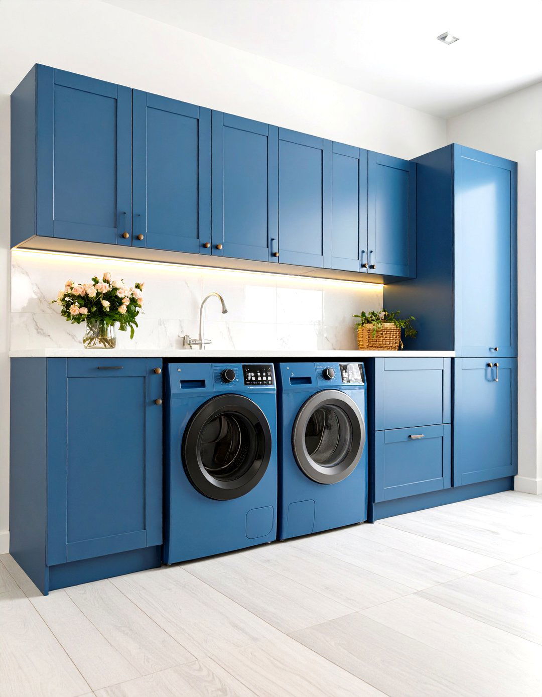 Sleek Modern Laundry Room Cabinetry - 30 laundry room stacked washer dryer ideas