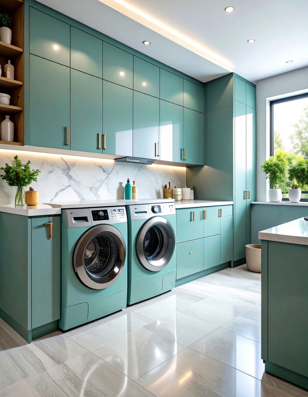 Sleek Modern Laundry Room - 30 laundry room inspo ideas