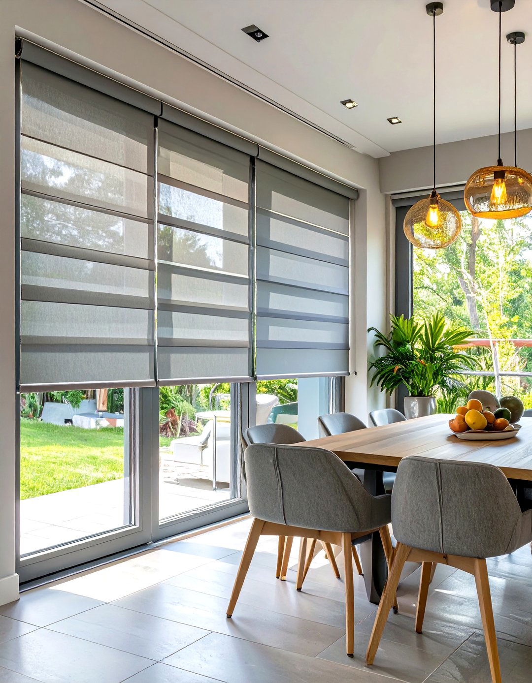Sleek Panel Track Blinds for Sliding Patio Doors - 30 sliding patio door blinds ideas