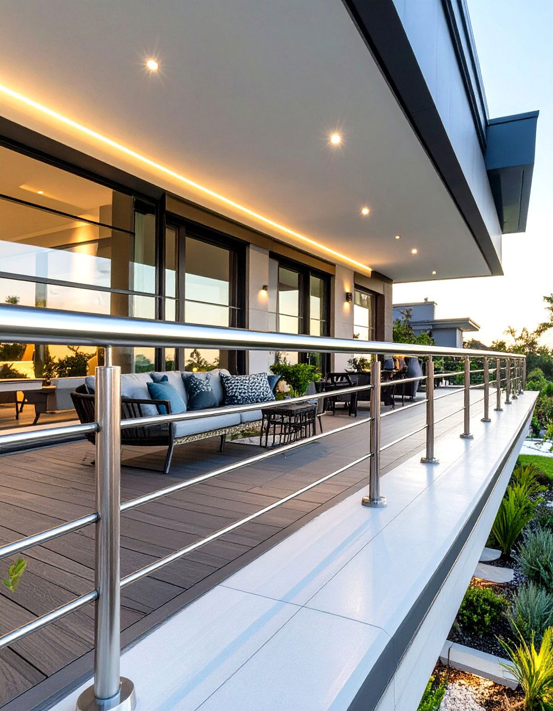 30 Modern Horizontal Deck Railing Ideas for Sleek Decks - We Love Home Blog