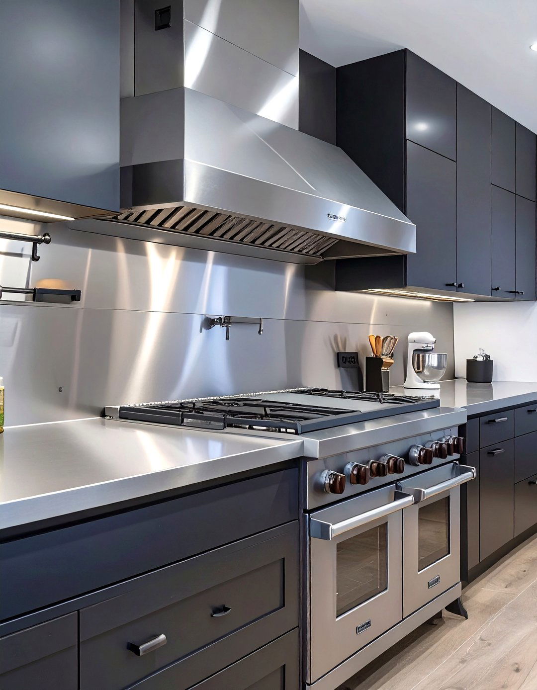 Sleek Stainless Steel Sheet Backsplash - 30 diy backsplash ideas