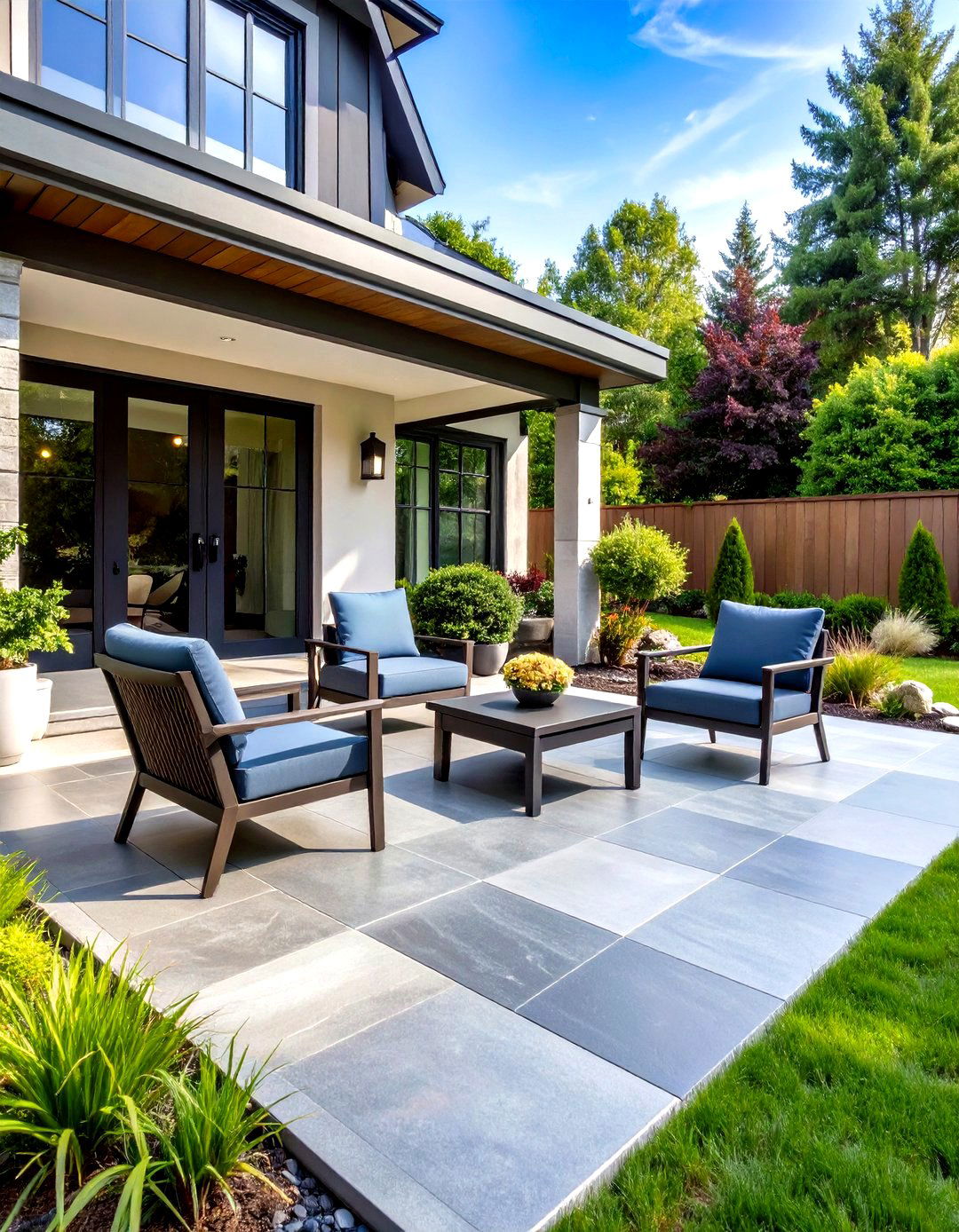 Sleek Stamped Concrete Flooring - 30 front porch flooring ideas