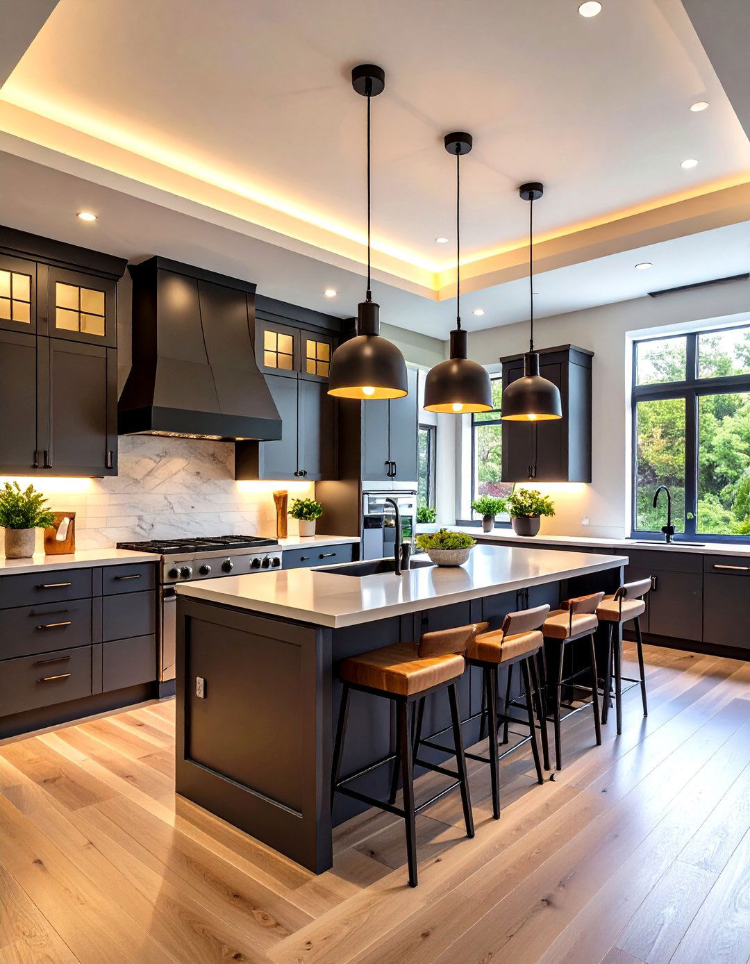 Sleek Track Lighting for a Versatile Kitchen - 30 kitchen ceiling lights ideas