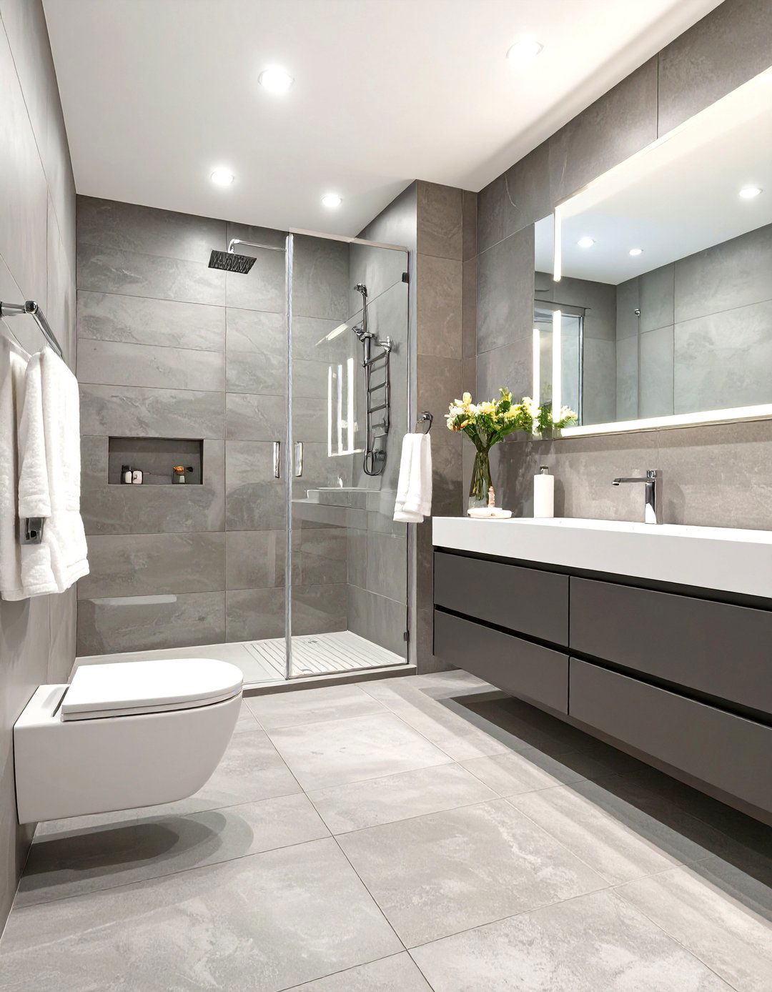 Sleek Urban Master Bathroom - 30 master bathroom designs