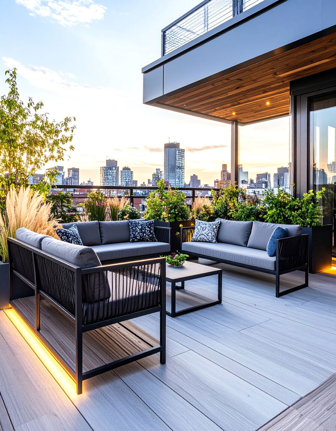 Sleek Urban Rooftop Porch - 30 front porch furniture ideas