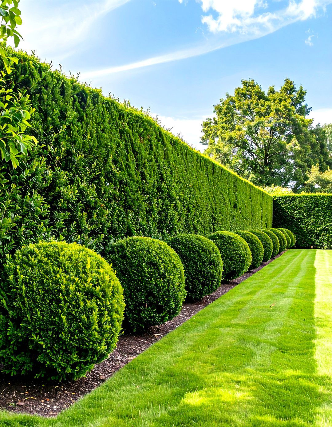 Slender Evergreen Trees - 30 tall backyard privacy ideas