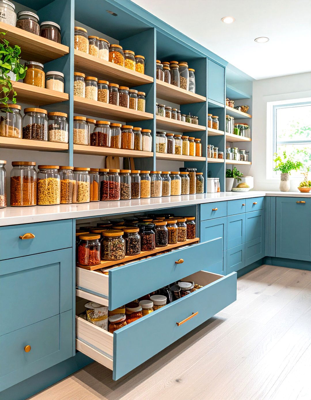 Slide Out Vertical Spice Drawer - 30 pantry organizer ideas