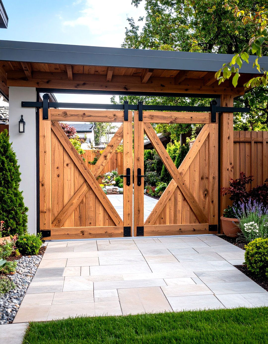 Sliding Barn Door Garden Gate - 30 garden gate ideas