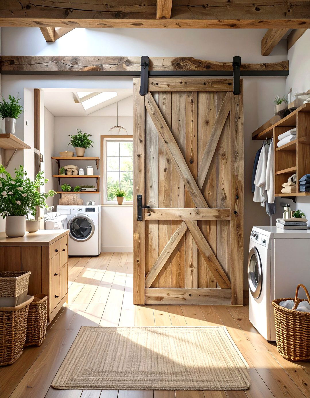 Sliding Barn Door Laundry Room - 30 narrow laundry room ideas