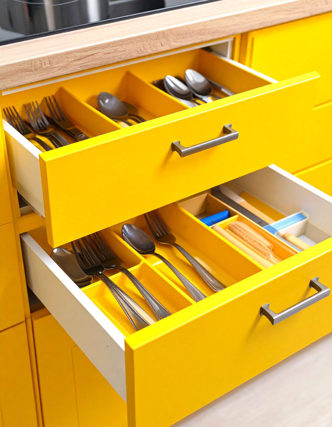 Sliding Two Tier Drawer Organizers - 30 kitchen drawer organizer ideas