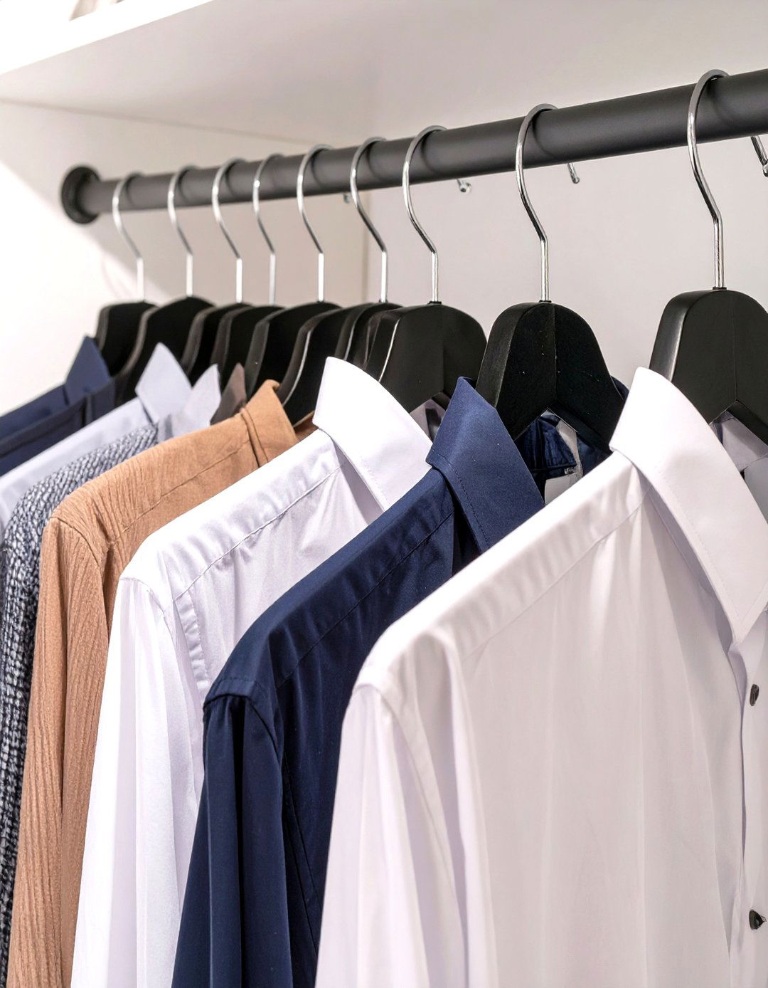 Slim Non Slip Hangers - 30 small walk in closet design ideas