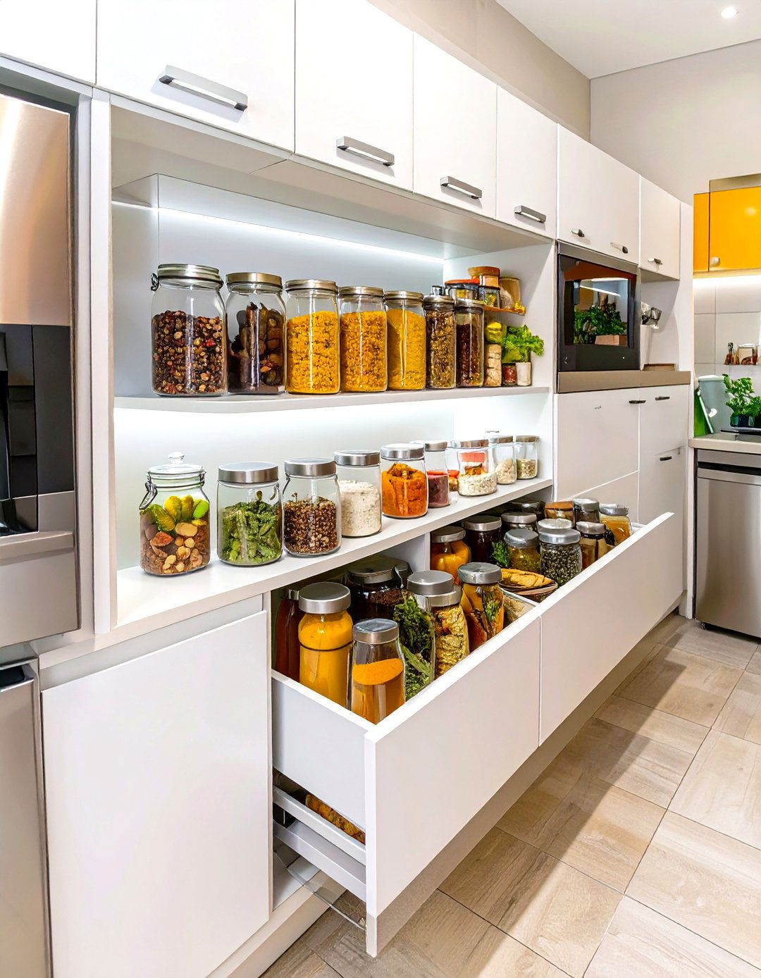 Slim Pantry Pull Out Cabinets - 30 small kitchen cabinet ideas
