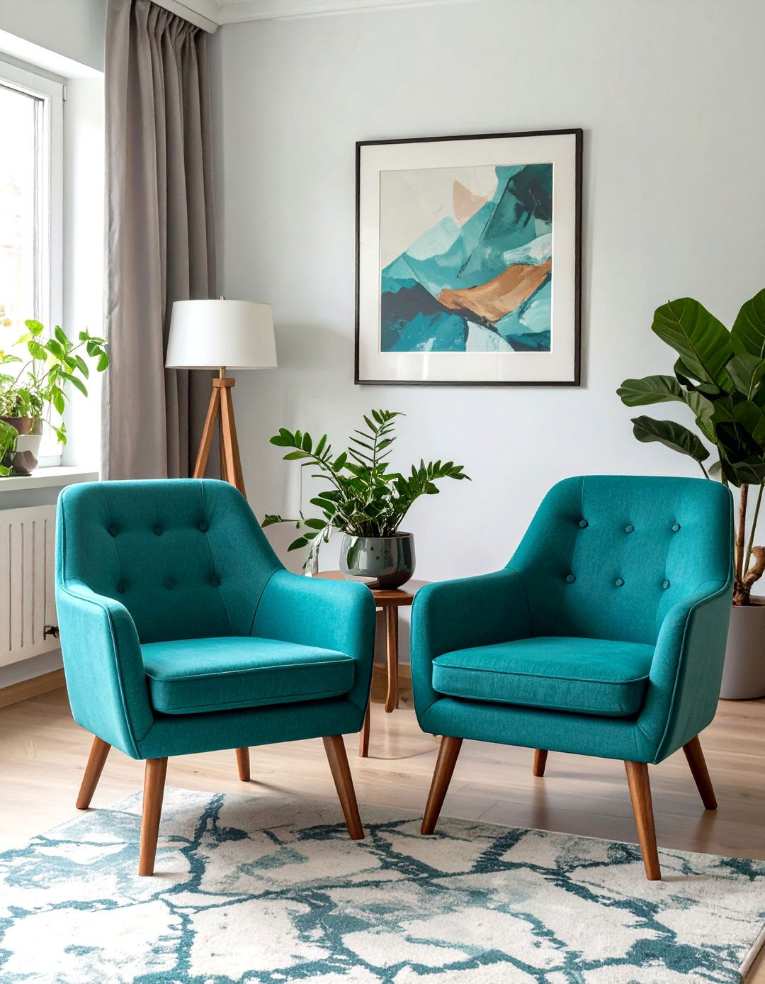Slim Profile Armless Chairs - 30 small space living room ideas