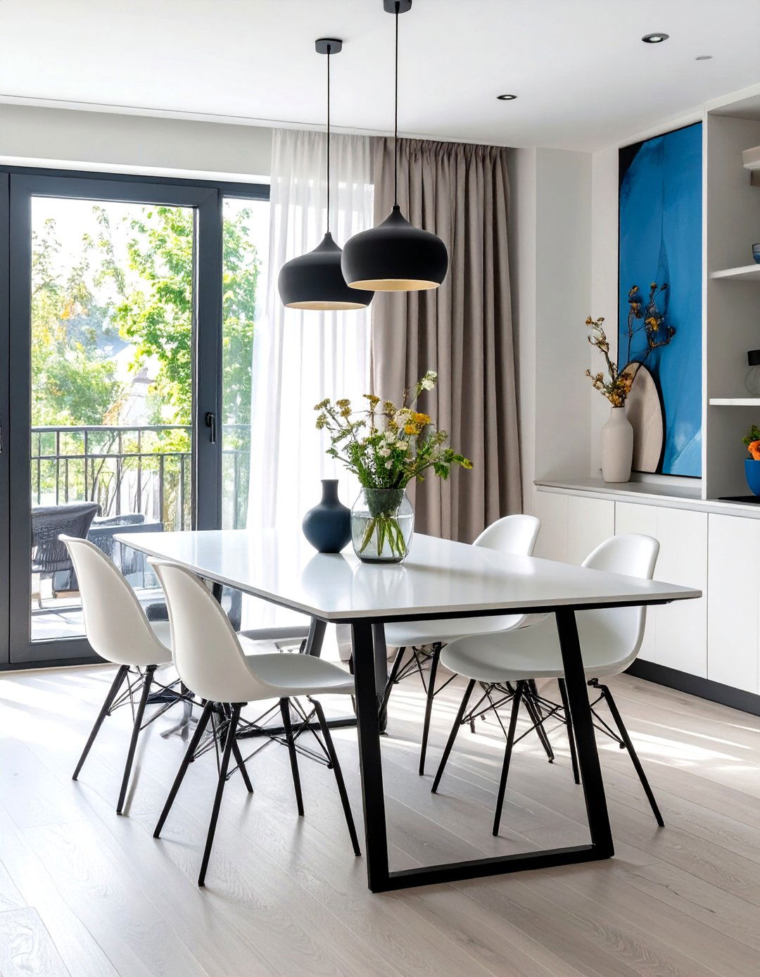 Slim Profile Dining Table - 30 simple dining room ideas