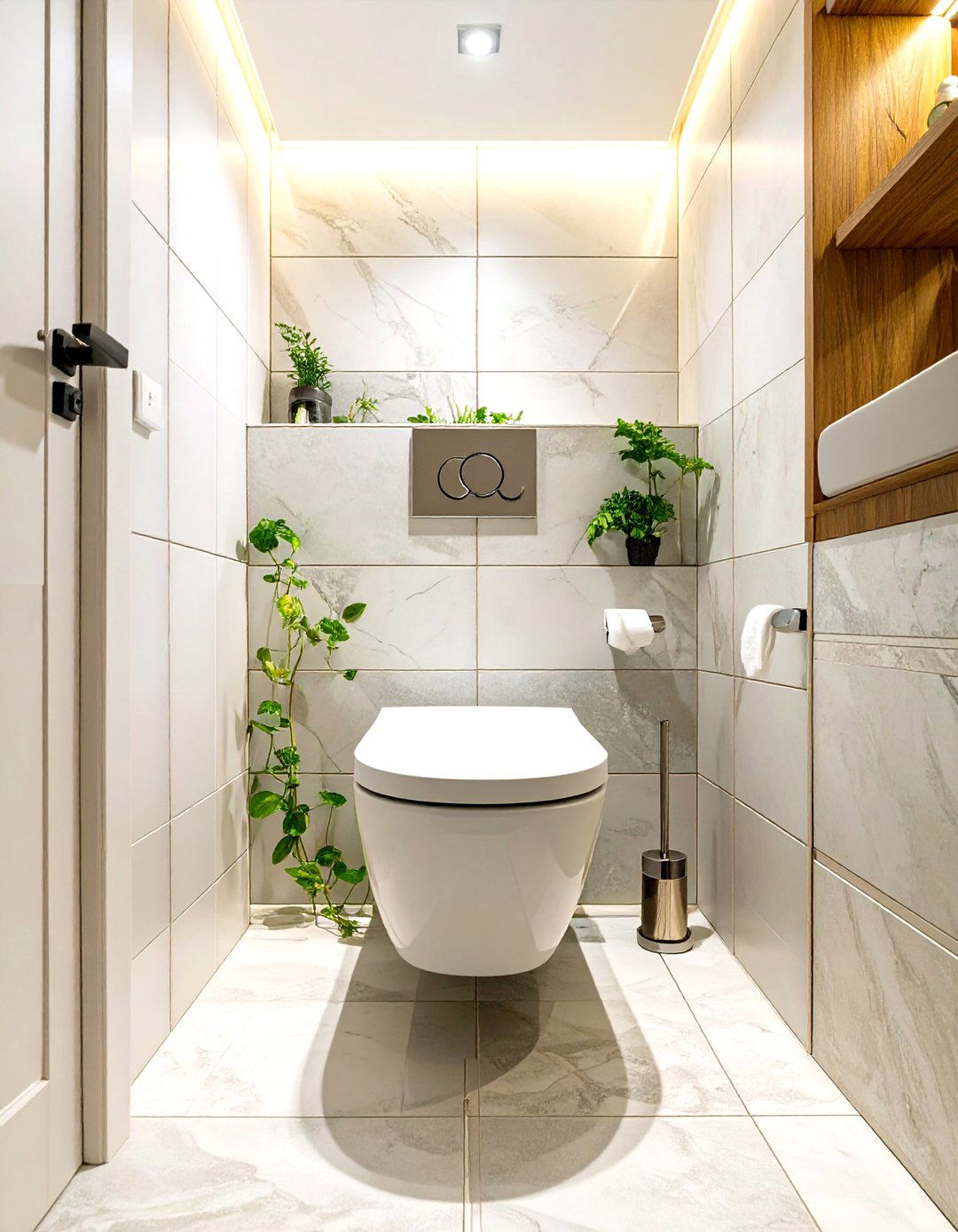 Slim Profile Toilet Design - 30 very small small half bathroom ideas