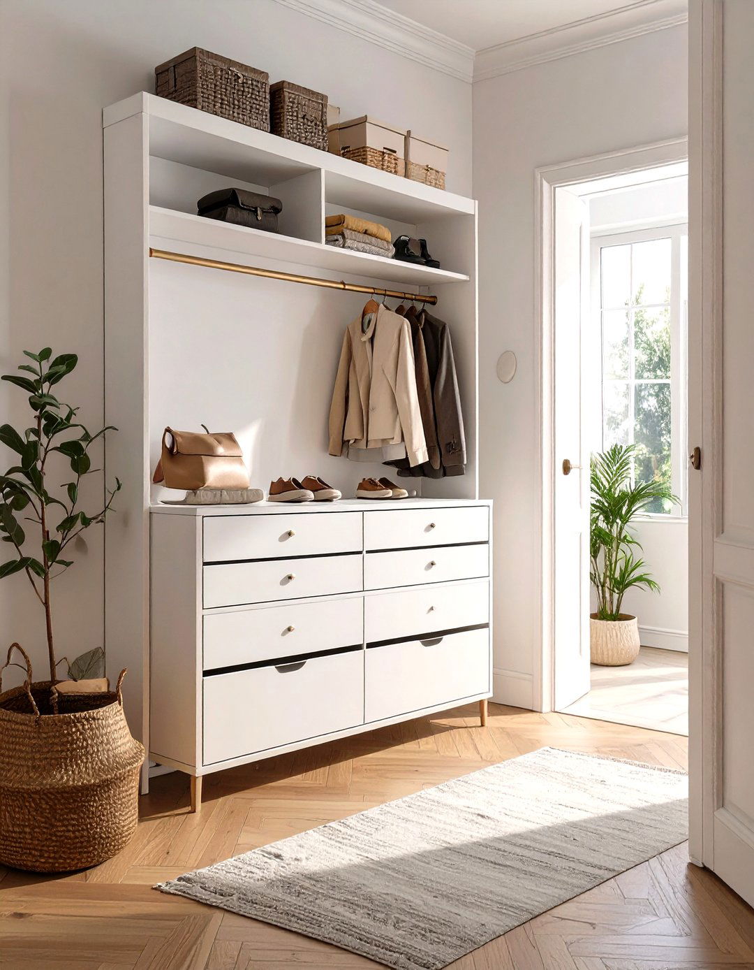 Slim Shoe Storage Cabinet - 30 hallway storage ideas