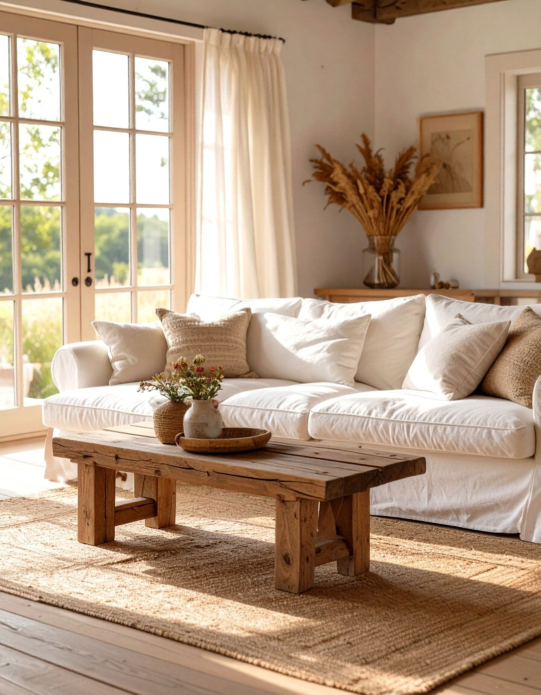 Slipcovered Furniture for Practicality - 30 country living room ideas