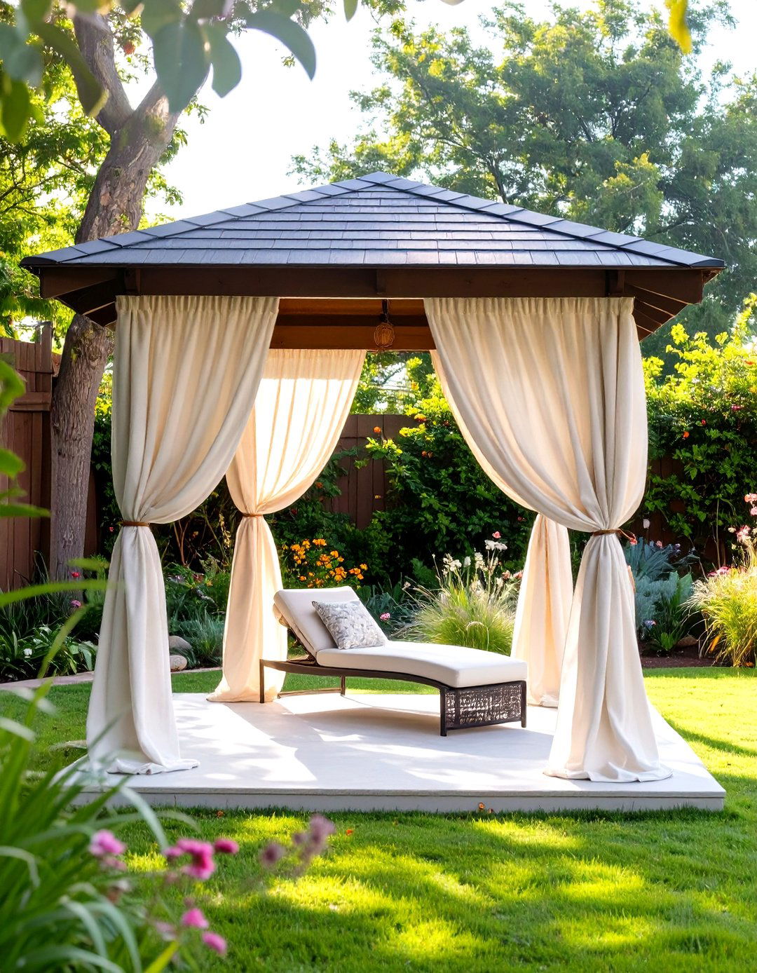 Small Backyard Gazebo with Curtains - 30 small backyard gazebo ideas