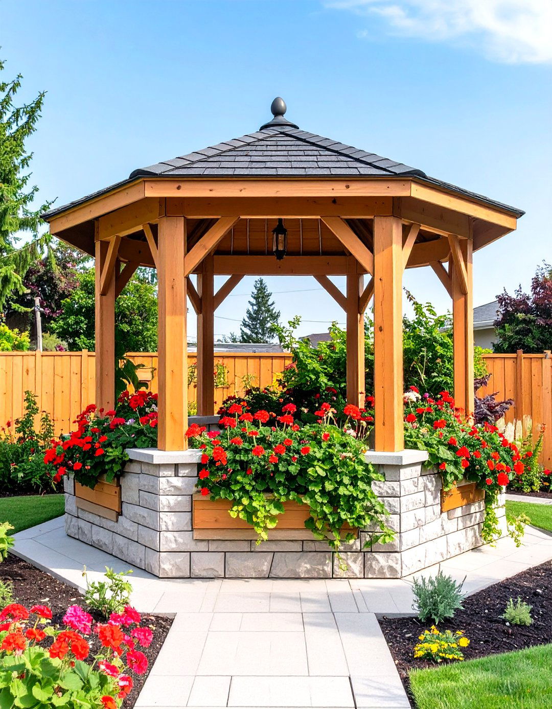 Small Backyard Gazebo with Planter Boxes - 30 small backyard gazebo ideas