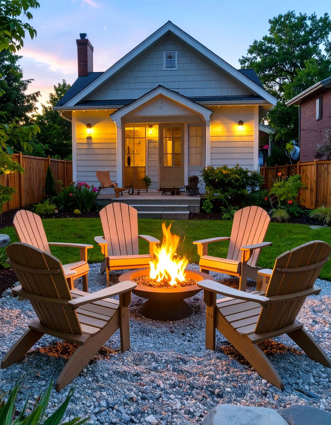 Small Backyard Patio with a Fire Pit - 30 small back yard patio ideas