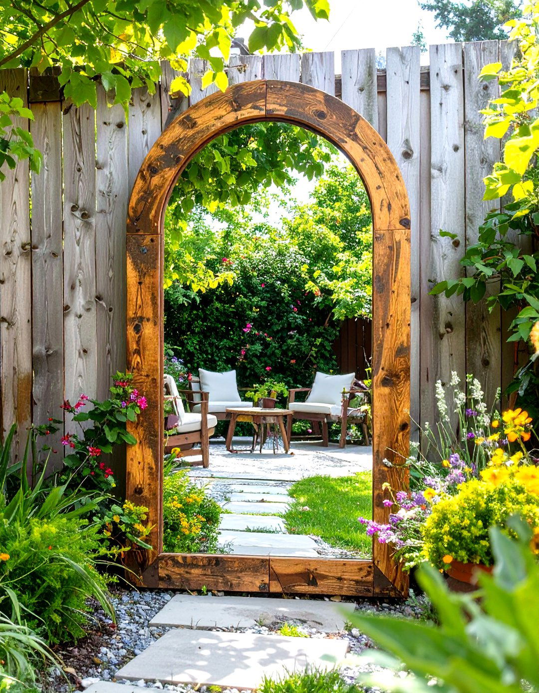 Small Backyard Patio with a Mirror - 30 small back yard patio ideas