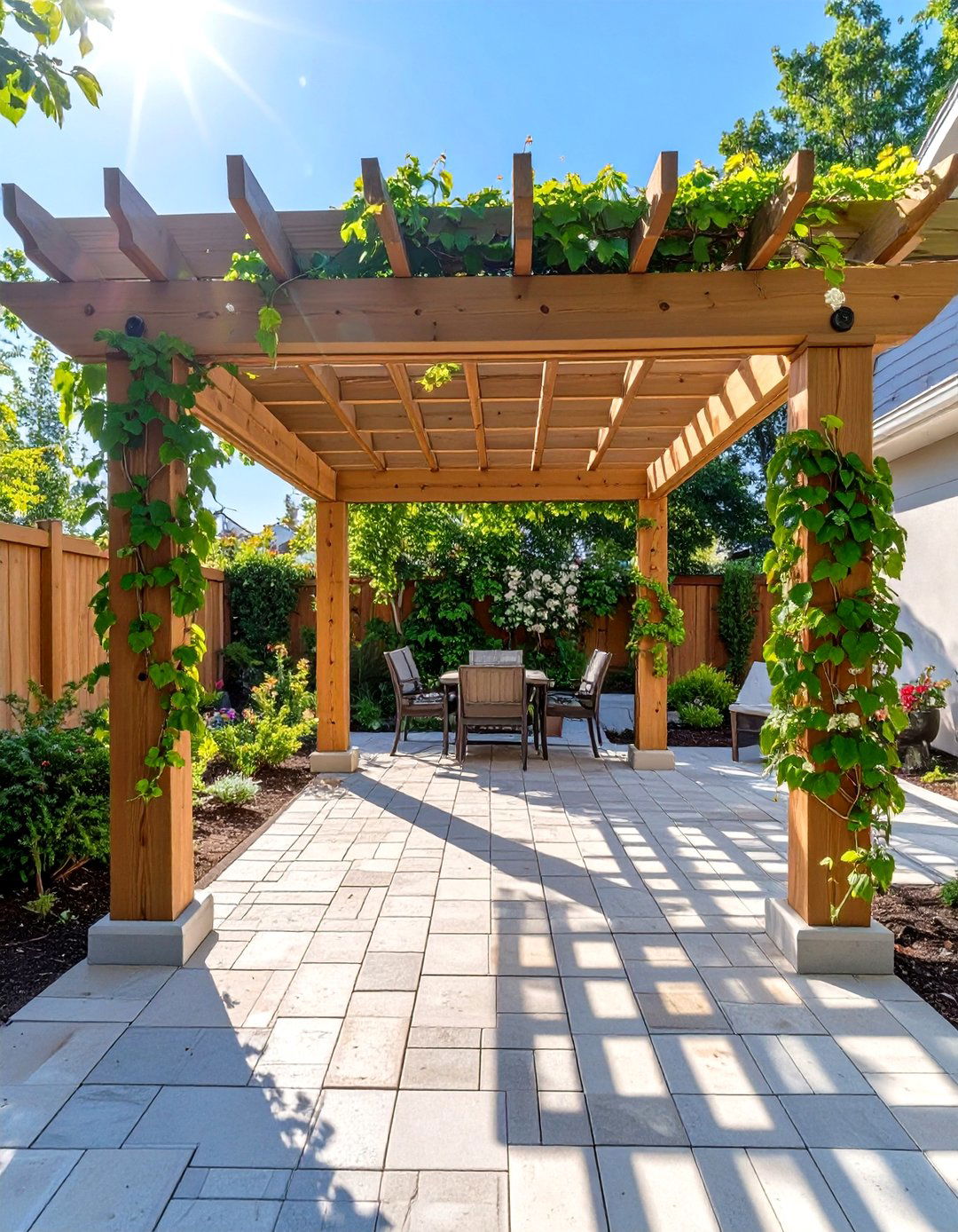 Small Backyard Patio with a Pergola - 30 small back yard patio ideas