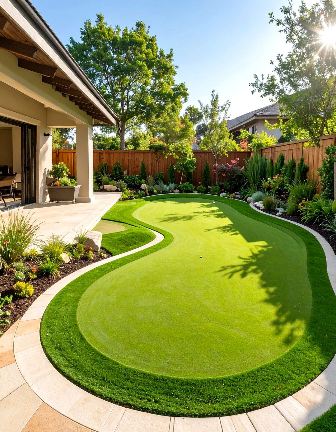 Small Backyard Putting Green with Contours - 30 small backyard putting green ideas