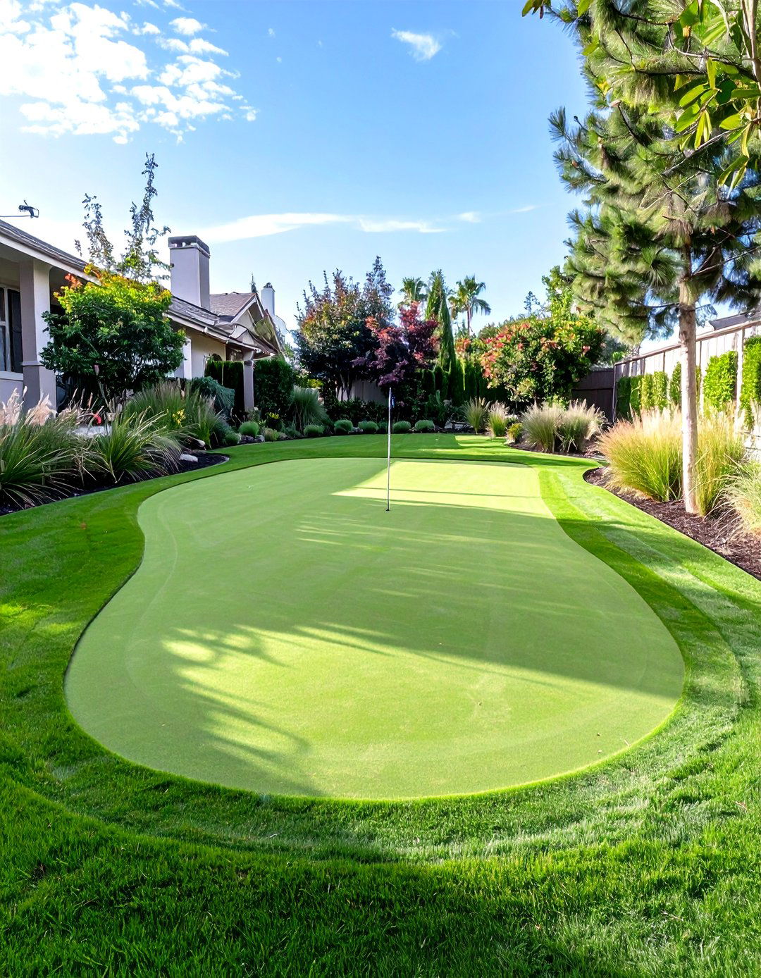 Small Backyard Putting Green with Fringe Collar - 30 small backyard putting green ideas