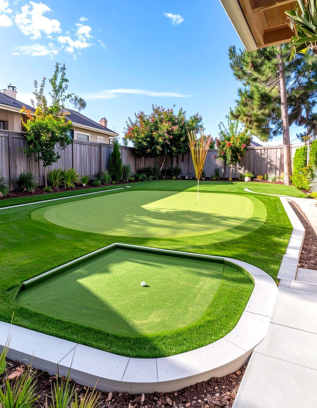 Small Backyard Putting Green with a Chipping Pad - 30 small backyard putting green ideas